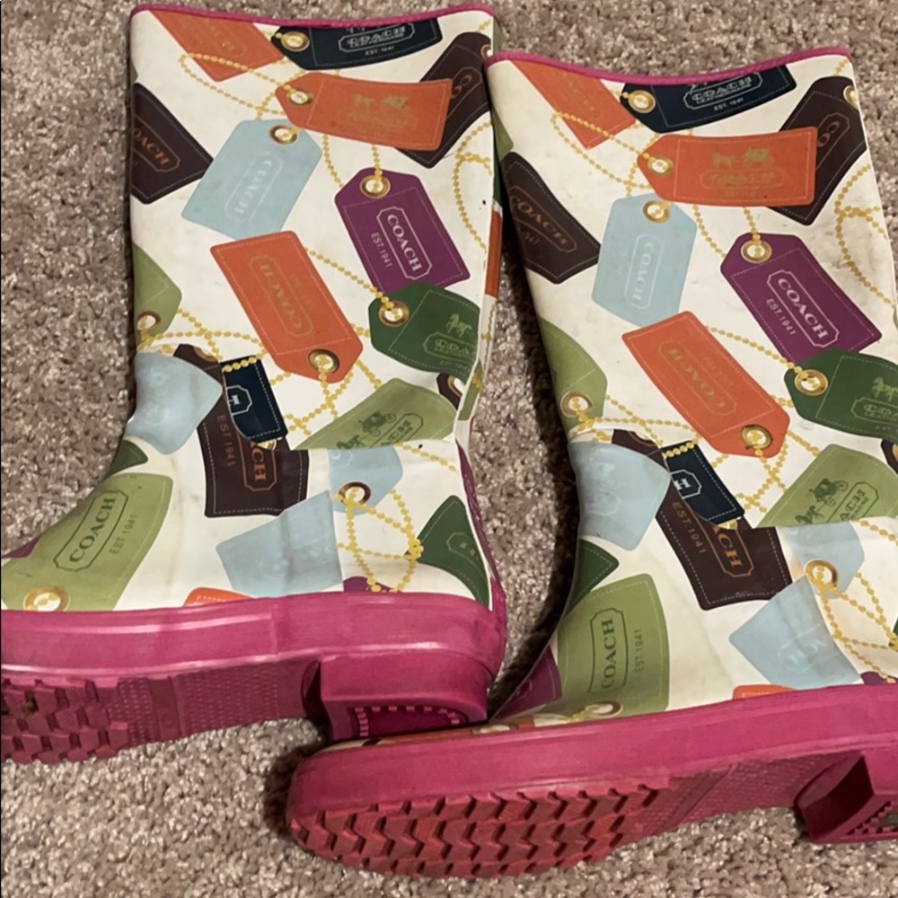 Coach rain boots